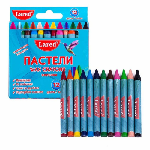 Пастели Lared 12цв. къси