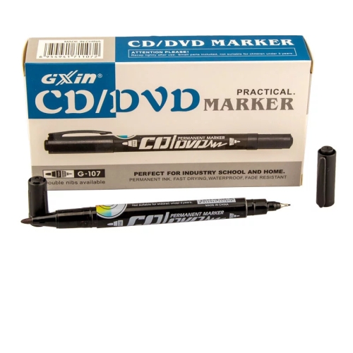Перманентен маркер за CD 0.4-3mm - черен
