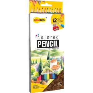 Цветни моливи Colokit 12цв + острилка