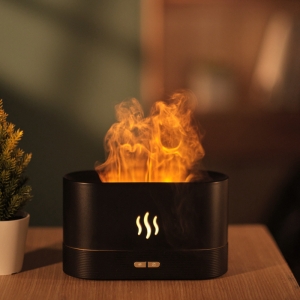 Арома дифузер flame 180мл + 10мл лавандулово олио - черен