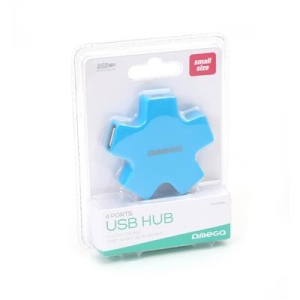 Хъб Omega USB 2.0 4 порта - син 