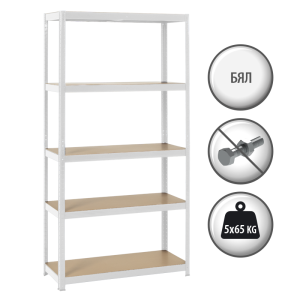 СТЕЛАЖ CR-1027 - 65 БЯЛ 192*100*40